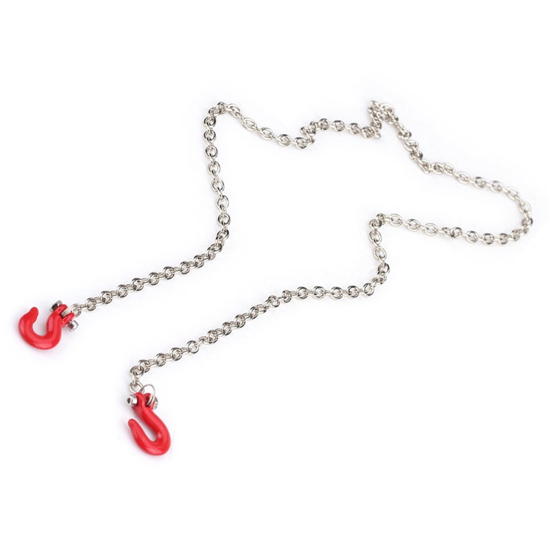 Metal RC Trailer Tow Hooks Accessories With Chain For SCX10 D90 1:10 RC Crawler Climbing Car - Image 4