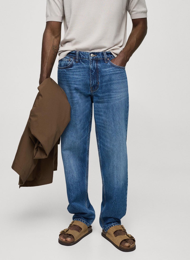 Mango Man Bob Straight Fit Jeans  - Image 1