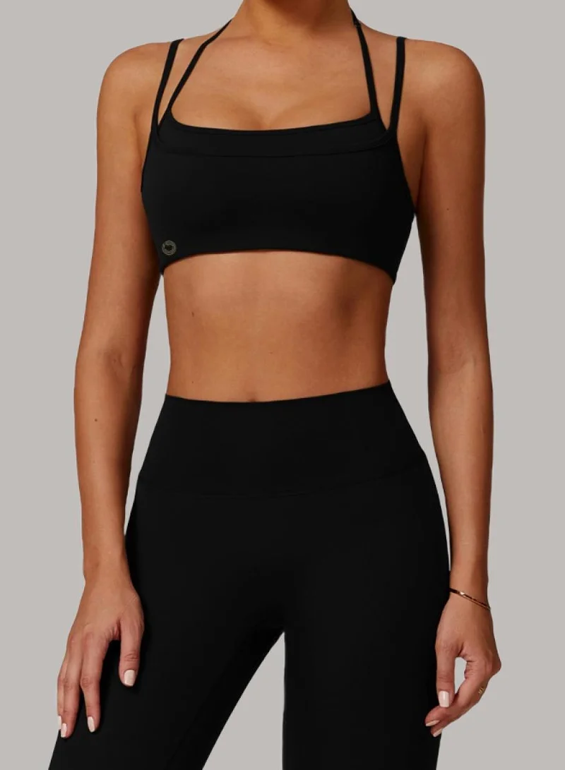 Womens Double Straps Sports Bra