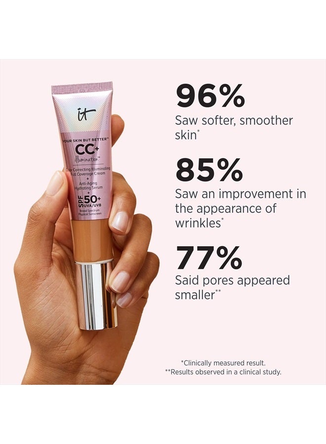 it Your Skin But Better CC+ Cream Illumination, Light (W) - Color Correcting Cream, Full-Coverage Foundation, Hydrating Serum & SPF 50+ Sunscreen - Radiant Finish - 1.08 fl oz - Image 5