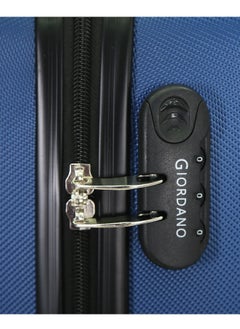 GIORDANO 3-Piece ABS Hardside Spinner Iron Rod Luggage Trolley Set With TSA Lock 20/24/28 Inch Blue  - Image 4