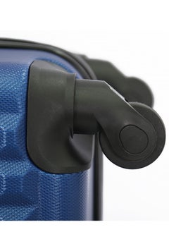 GIORDANO 3-Piece ABS Hardside Spinner Iron Rod Luggage Trolley Set With TSA Lock 20/24/28 Inch Blue  - Image 5