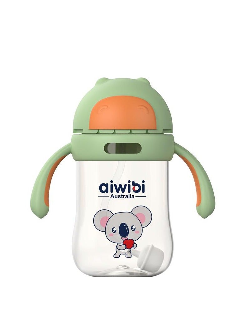 aiwibi Baby Feeding Bottle - BPA-Free, Anti-Colic Design, Easy Grip, Wide Neck for Easy Cleaning, Durable and Lightweight for Infants and Toddlers (Green, 300ML) - Image 1