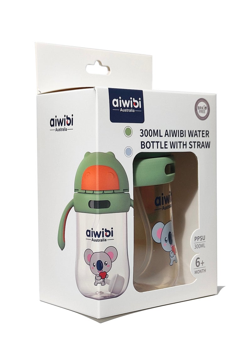 aiwibi Baby Feeding Bottle - BPA-Free, Anti-Colic Design, Easy Grip, Wide Neck for Easy Cleaning, Durable and Lightweight for Infants and Toddlers (Green, 300ML) - Image 5