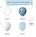 YMSZ Dusty Blue Balloons 50pcs 12 inch Dusty Blue Light Blue and White Transparent Balloons for Baby Shower Theme Party Supplies Wedding Birthday Graduation Party Decorations - Image 4