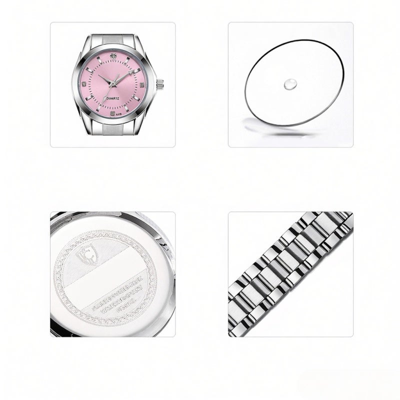 Chenxi Quartz Watch: 3ATM Waterproof Luminous Pointer Mineral Glass Stainless Steel Band - Exquisite Green Design Analog Wrist Watch for Daily Business Wear - Image 4