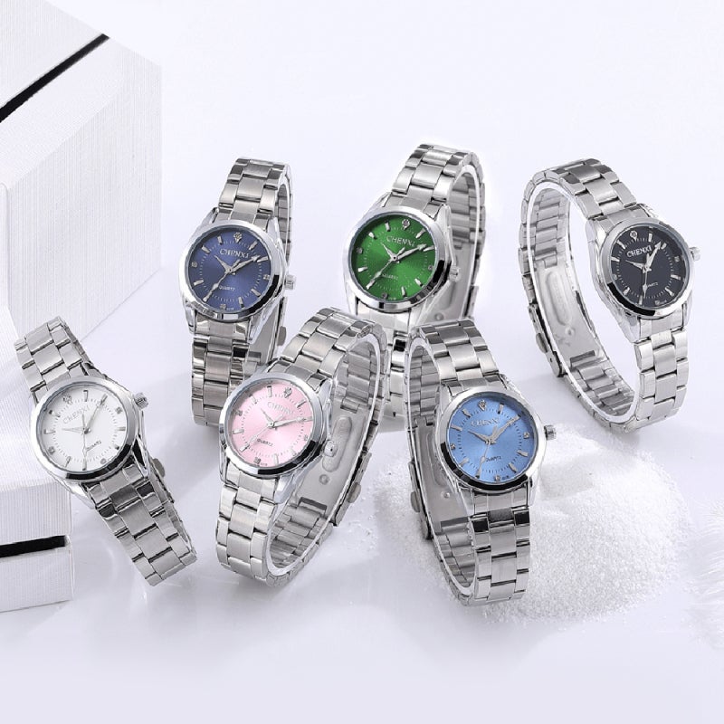 Chenxi Quartz Watch: 3ATM Waterproof Luminous Pointer Mineral Glass Stainless Steel Band - Exquisite Green Design Analog Wrist Watch for Daily Business Wear - Image 2
