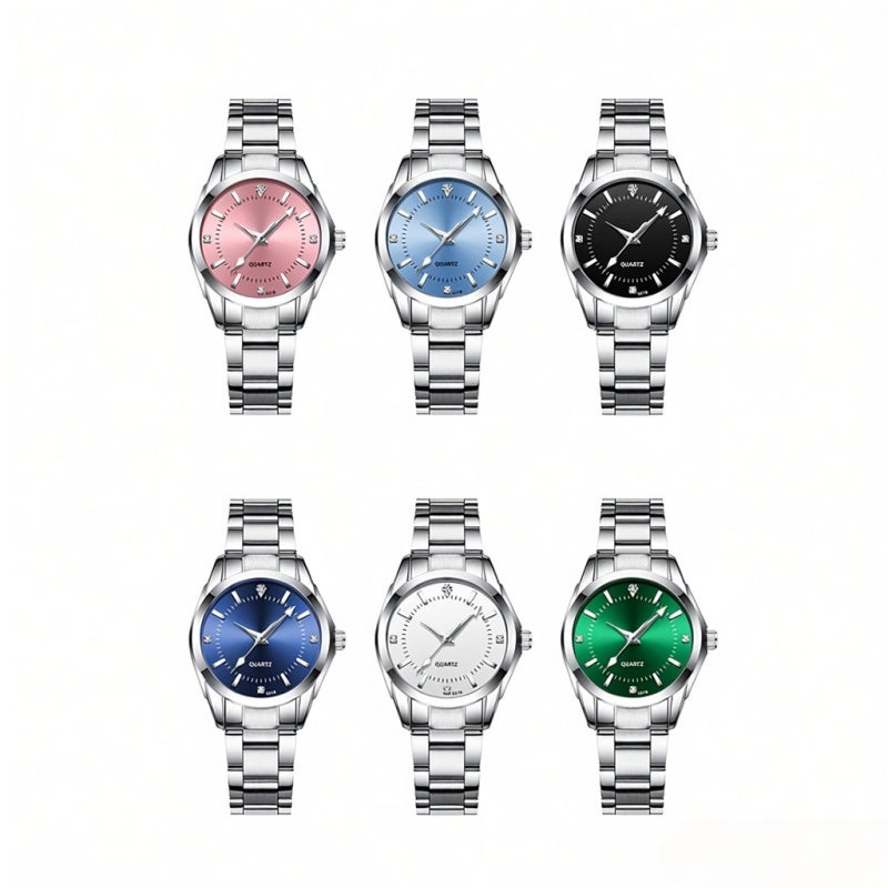 Chenxi Quartz Watch: 3ATM Waterproof Luminous Pointer Mineral Glass Stainless Steel Band - Exquisite Green Design Analog Wrist Watch for Daily Business Wear - Image 3