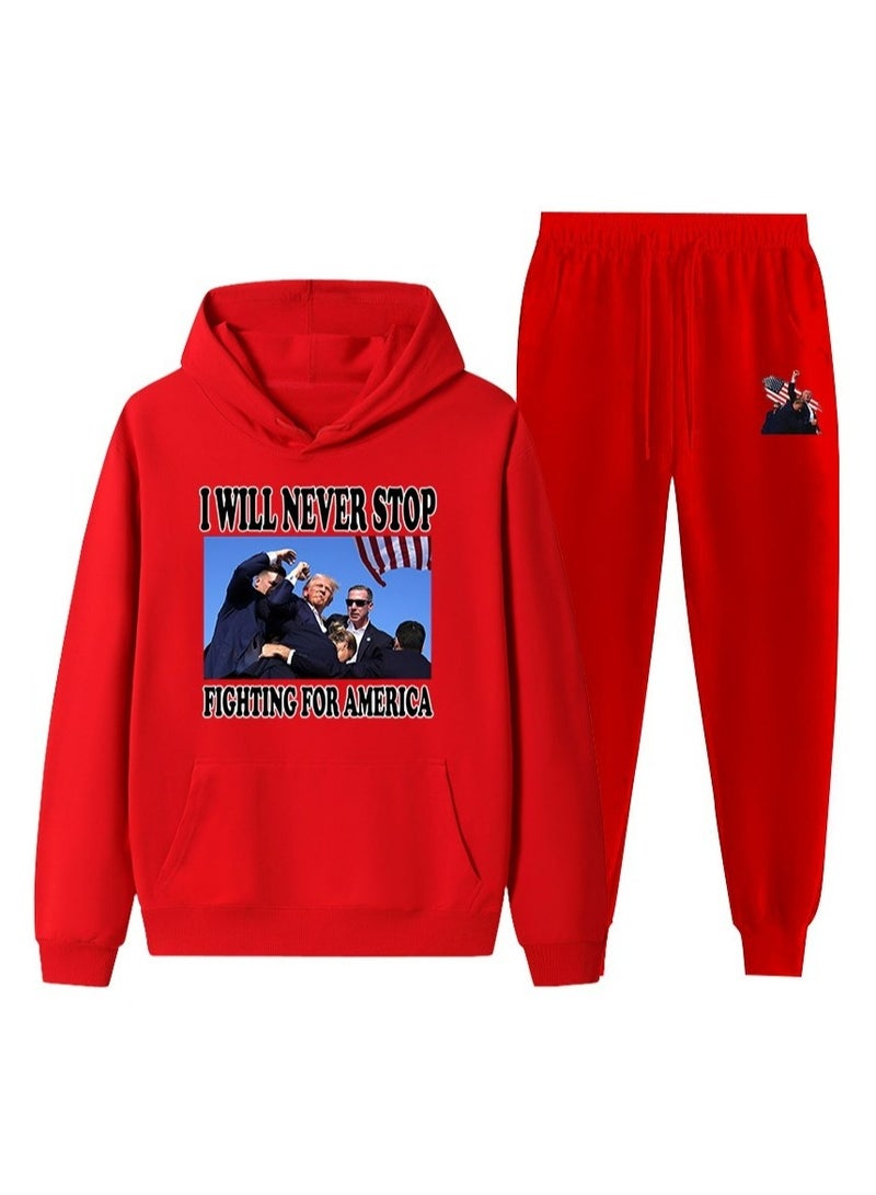KUYING New Trump Printed Long Sleeved Sports Suit - Image 1