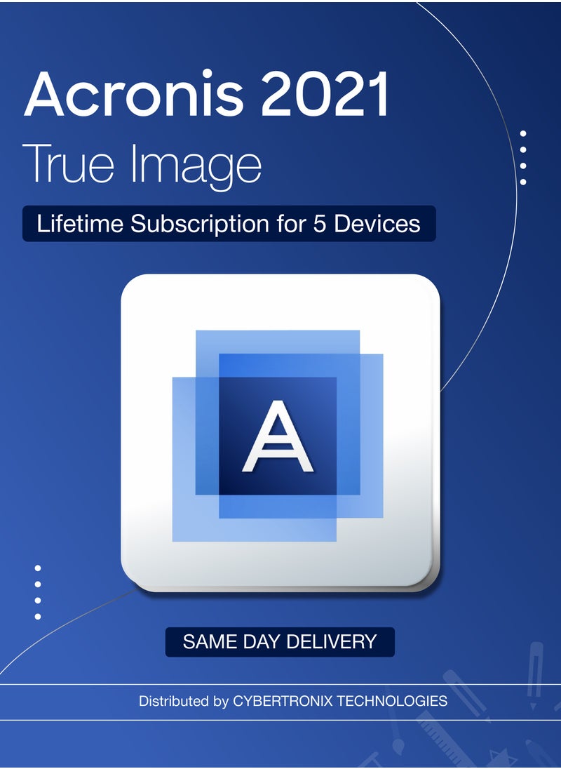 Acronis  - Acronis True Image 2021 Key | Lifetime Subscription for 5 Devices | Digital License | SAME DAY DELIVERY - Image 1