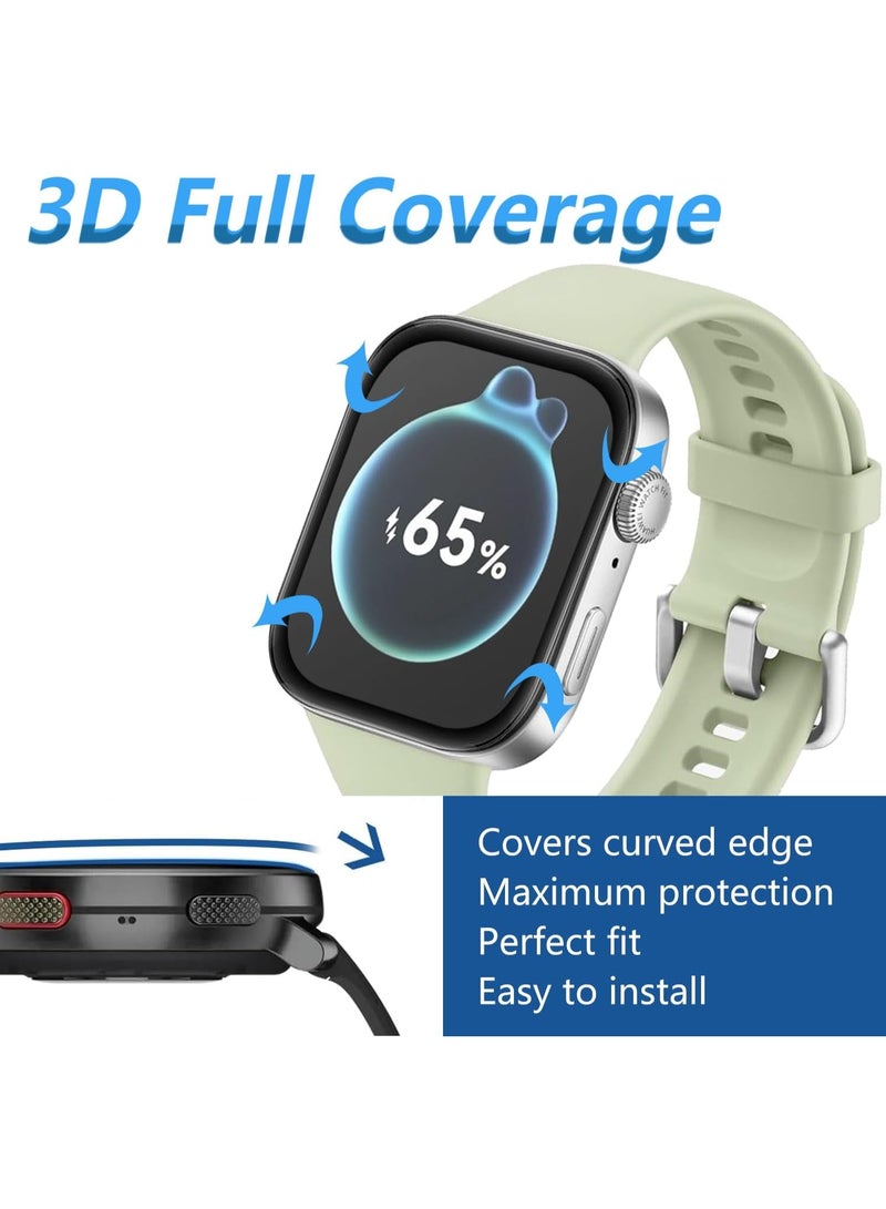Compatible with Huawei Fit 4 Pro Smart Watch Protective Film, 3D Full Coverage Screen Protector, Ultra Clear (3 Packs) - Image 5
