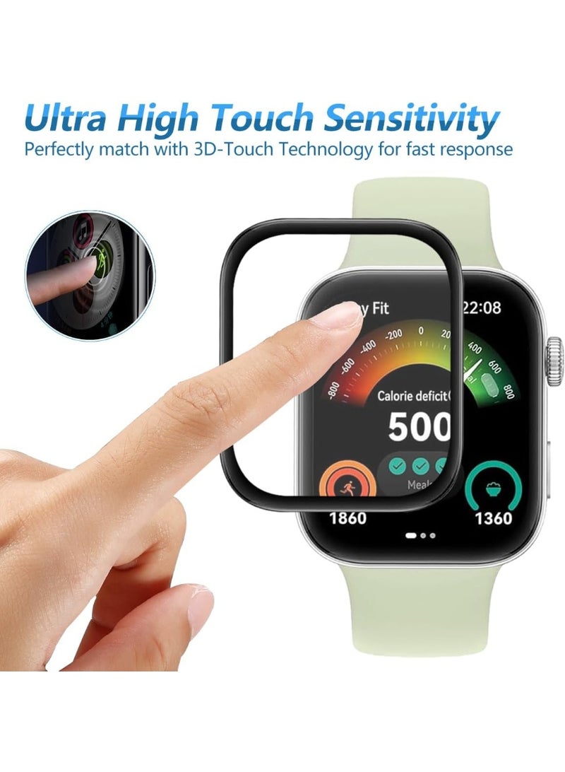 Compatible with Huawei Fit 4 Pro Smart Watch Protective Film, 3D Full Coverage Screen Protector, Ultra Clear (3 Packs) - Image 3
