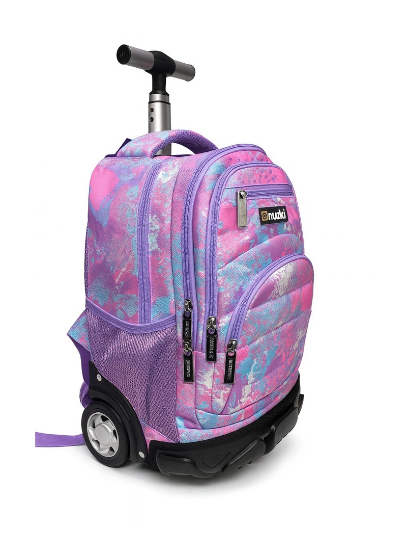 نوزكي حقيبة مدرسية ترولي نوزكي للطلاب - مقاس 16 بوصة - حقيبة متعددة الوظائف بعجلات - مناسبة للأولاد والبنات - Image 2