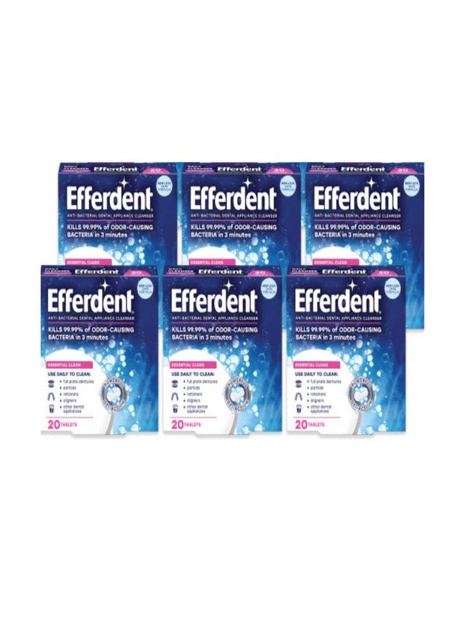 Efferdent أقراص تنظيف طقم الأسنان إيفردنت، تنظيف كامل، منظف للحافظة والأجهزة السنية، 44 عدداً، (عبوة من 6)  - Image 1