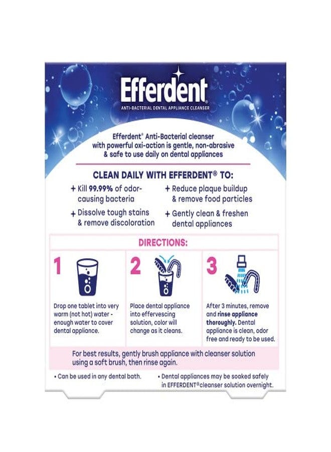 Efferdent أقراص تنظيف طقم الأسنان إيفردنت، تنظيف كامل، منظف للحافظة والأجهزة السنية، 44 عدداً، (عبوة من 6)  - Image 3