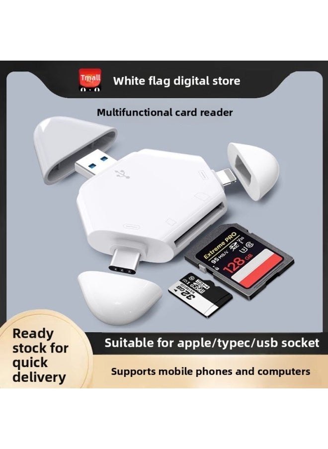 Generic - Camera Card Reader For Huawei Apple Mobile Phone Three-in-one Universal Converter SD Card TF High-speed Internal Memory Card-Color:Seven In One★High-speed 3.0 Version [supports Sd Card Tf Card U Disk Typec Full Function⭐Safe And Does Not Damage The Card] - Image 1
