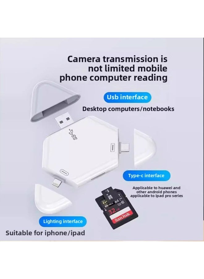 Generic - Camera Card Reader For Huawei Apple Mobile Phone Three-in-one Universal Converter SD Card TF High-speed Internal Memory Card-Color:Seven In One★High-speed 3.0 Version [supports Sd Card Tf Card U Disk Typec Full Function⭐Safe And Does Not Damage The Card] - Image 1