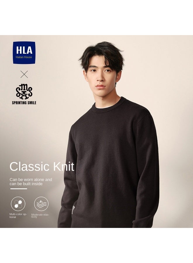 HLA Base Layer Shirt】hot New Street Style Cashmere-like Comfortable Skin-friendly Men's Long Sleeve Knitwear - Image 2