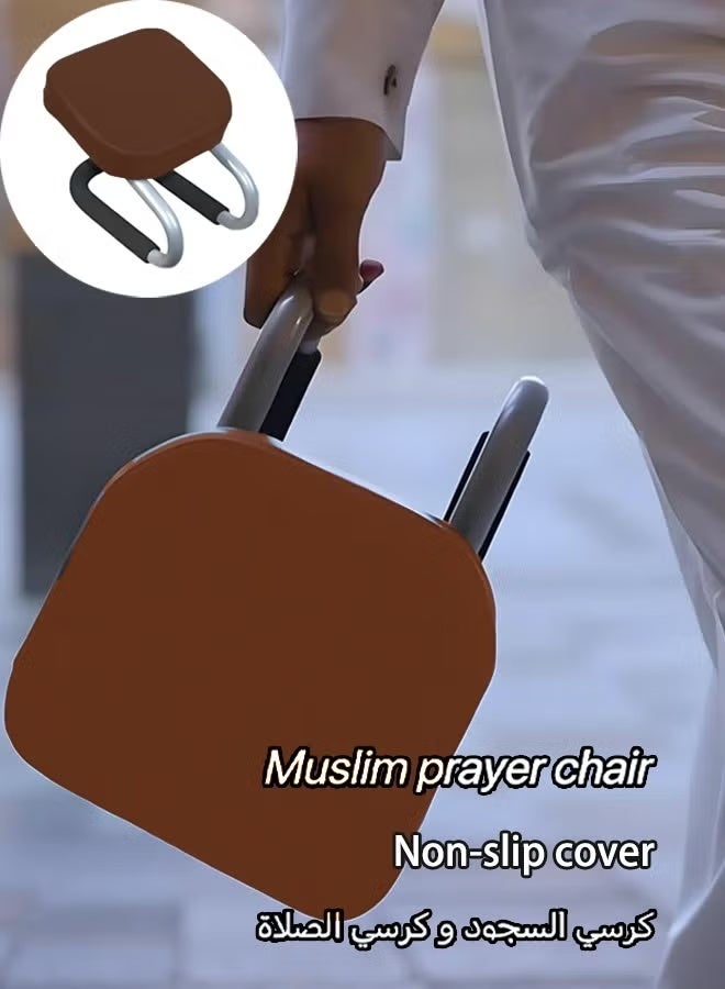 TELANPU Portable Prostration Chair Prayer Chair, Adjustable Height Meditation Chair, Yoga Chair Stool with Soft Cushion, Sujood Prayer Chair, Prostration Support Stool for Home Office Mosque Travel - Image 2