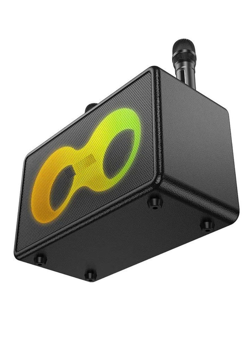 TIGER Portable Bluetooth Speaker with 60W Peak Output | Dual 15W Full-Range Drivers & 5W Tweeter | Dual Wireless Microphones | RGB Strobe Party Lights | 2×3000mAh Battery | USB-C Fast Charging | 6H Music / 8H Mic Playback | TF/USB/AUX Support | Echo & Reverb Control | Ideal for Karaoke, Events, Travel & Outdoor Use  - Image 1