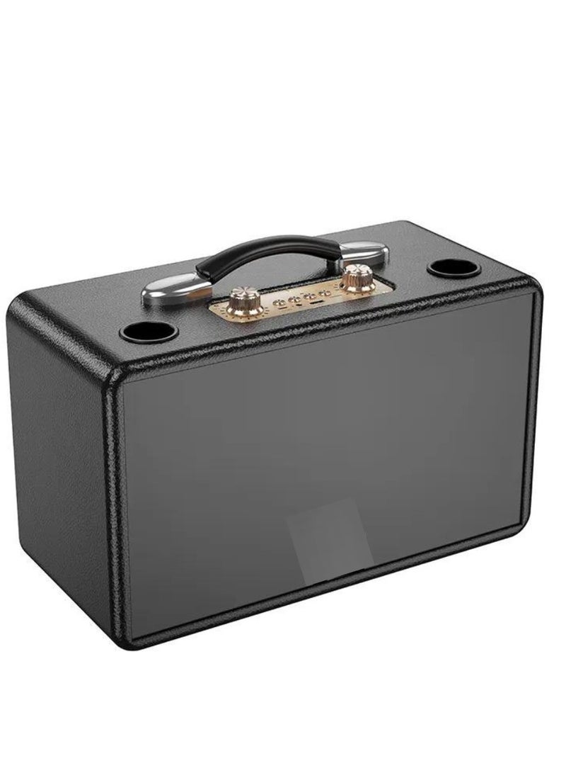 TIGER Portable Bluetooth Speaker with 60W Peak Output | Dual 15W Full-Range Drivers & 5W Tweeter | Dual Wireless Microphones | RGB Strobe Party Lights | 2×3000mAh Battery | USB-C Fast Charging | 6H Music / 8H Mic Playback | TF/USB/AUX Support | Echo & Reverb Control | Ideal for Karaoke, Events, Travel & Outdoor Use  - Image 4