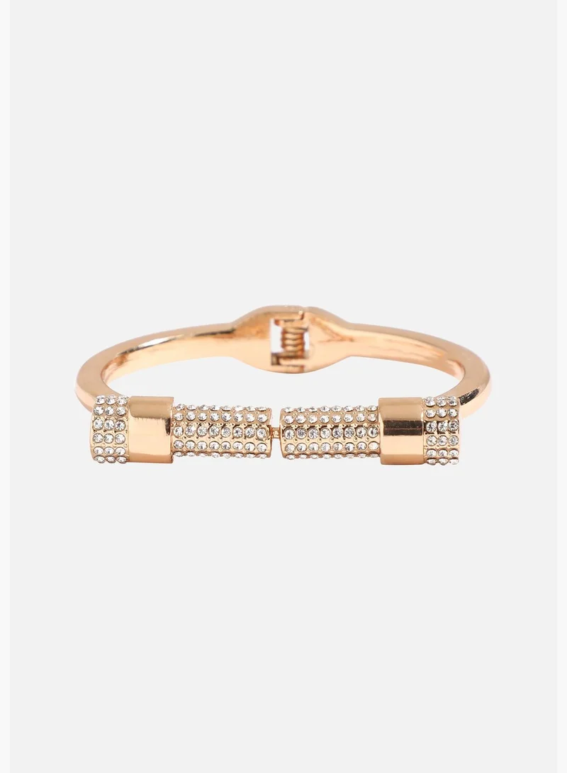 SOHI Gold Plated Designer Stone Party Wear Bracelet For Women