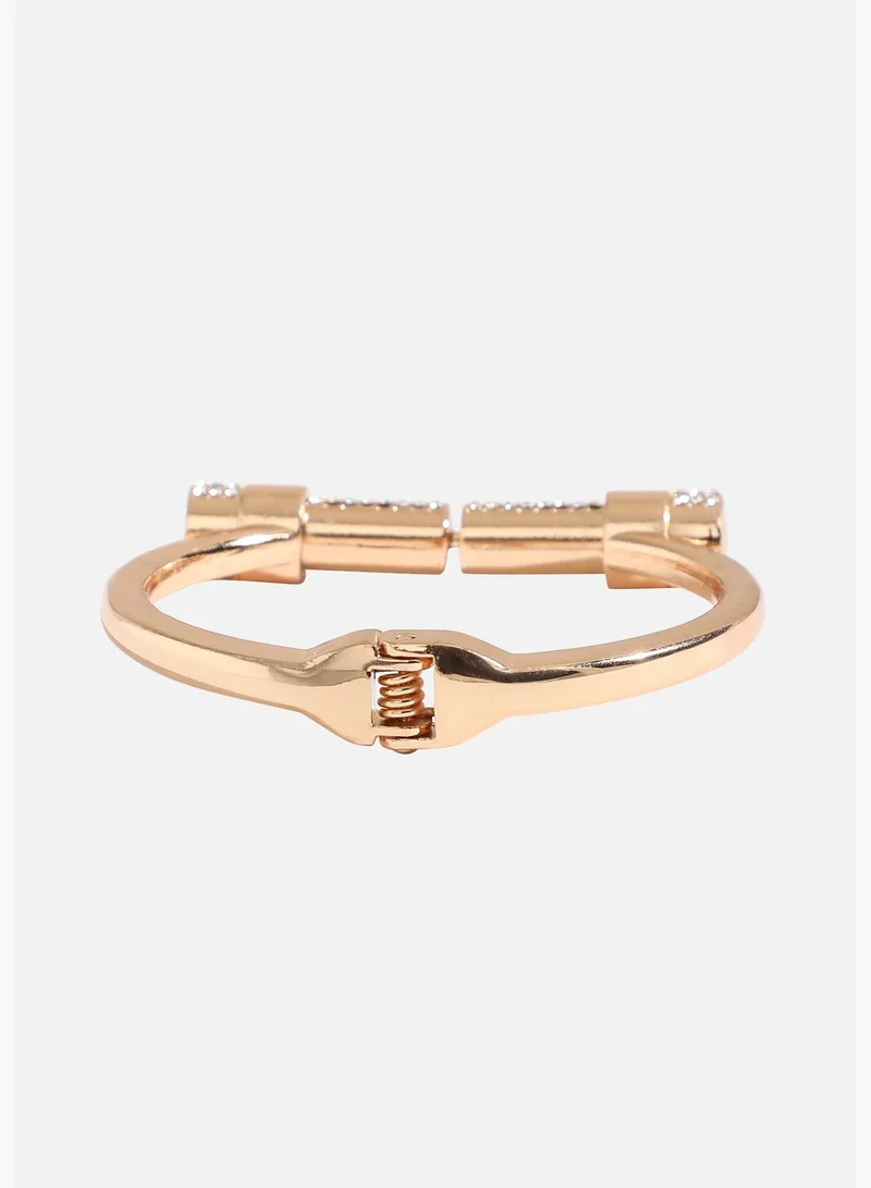 SOHI Gold Plated Designer Stone Party Wear Bracelet For Women