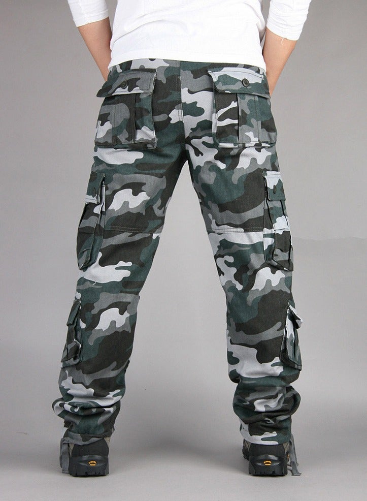 Loquat Squality Solid Multi Pockets Detail Cargo Pants Army  Blue  - Image 2