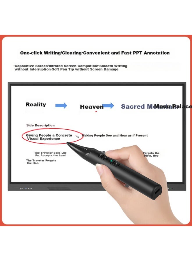 Whist F3 Black And Red, Ultra-long Extendable Teaching Pointer, Ppt Page-turning Pen, Multifunctional Red Laser Pointer, Teacher's Remote Control Pen, Suitable For Seewo Whiteboard Touch Pen, Conference Presentation Pointer - Image 4