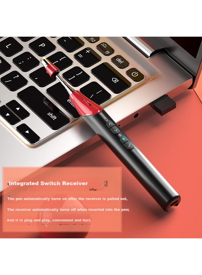 Whist F3 Black And Red, Ultra-long Extendable Teaching Pointer, Ppt Page-turning Pen, Multifunctional Red Laser Pointer, Teacher's Remote Control Pen, Suitable For Seewo Whiteboard Touch Pen, Conference Presentation Pointer - Image 3