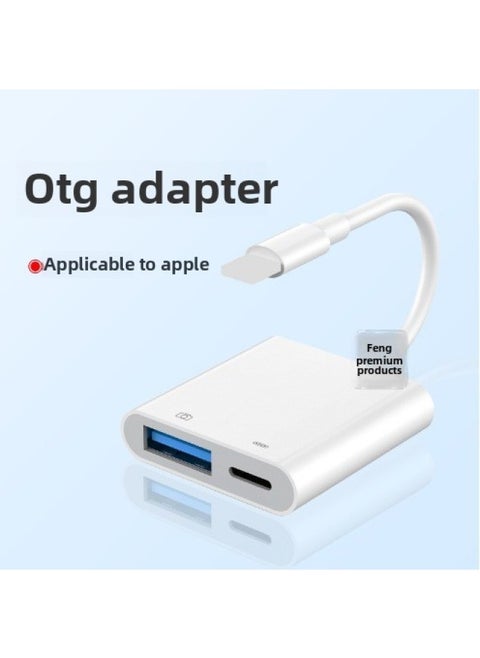 Multi-Function IPad Camera Converter For Apple Android OTG Reader Type-C Three-In-One External Storage Device High-Speed Transmission-Number Of Interfaces:For Apple Turn OTG Charging [YP Upgrade]]
