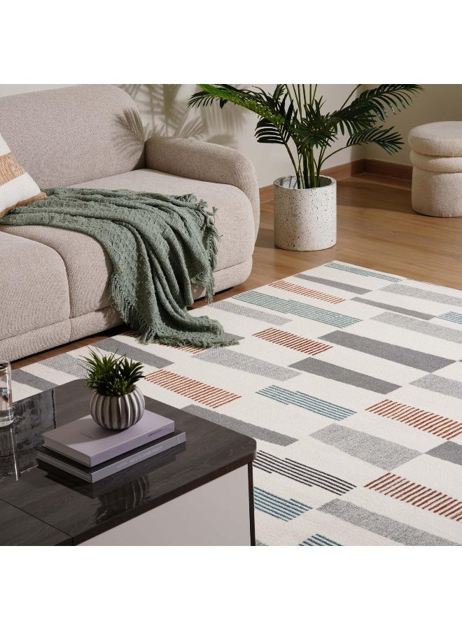 Pan Home Lamace Textured Rug 160x230cm - Beige - Image 1