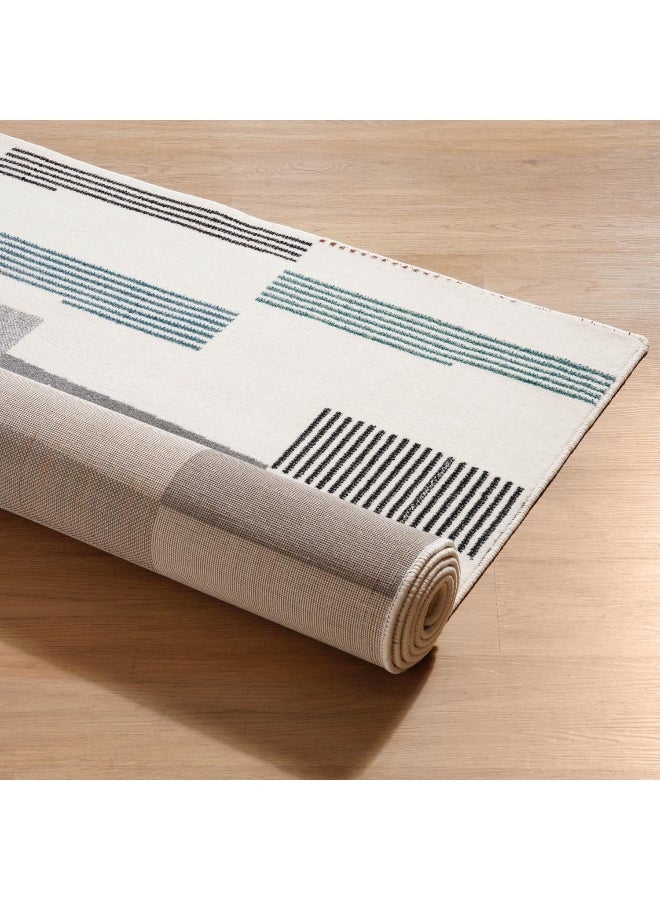 Pan Home Lamace Textured Rug 160x230cm - Beige - Image 4