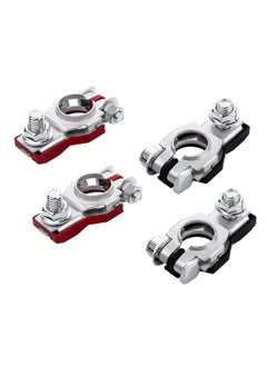 SYOSI SYOSI Battery Terminal Connector, Top Post Battery Cable Terminal Clamp Set, 1 Pair Positive and Negative, Car Battery Terminal Connectors, Battery Connector for SUV, Van, Truck and Motorcycle  - Image 1