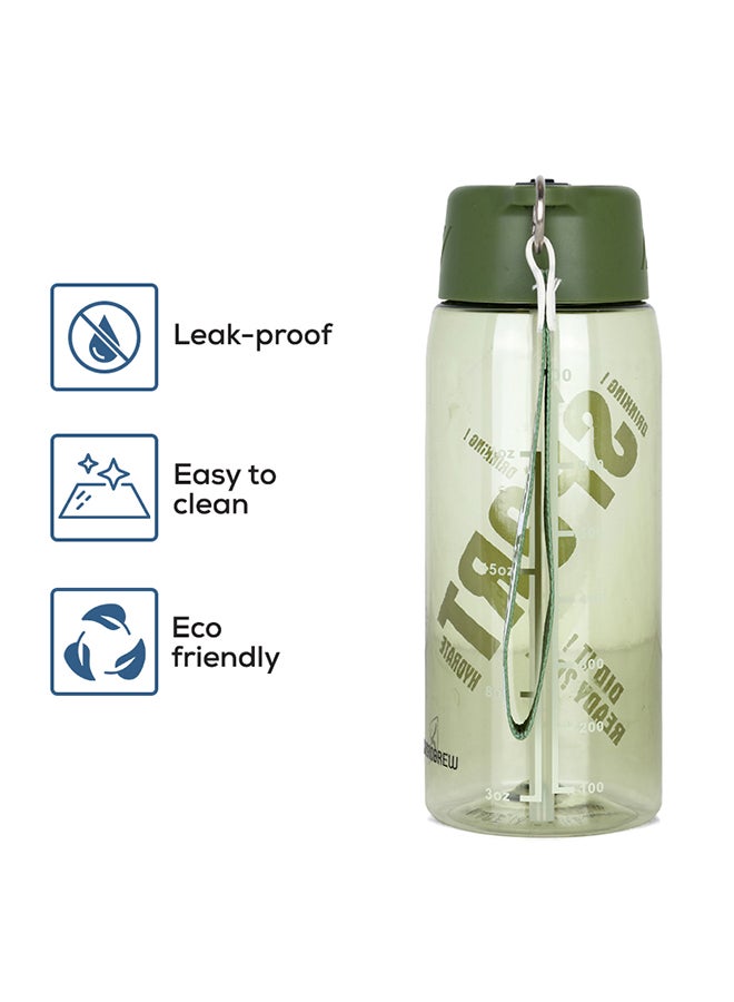 HYDROBREW زجاجة ماء بحبل حمل 800 مل - أخضر - Image 4