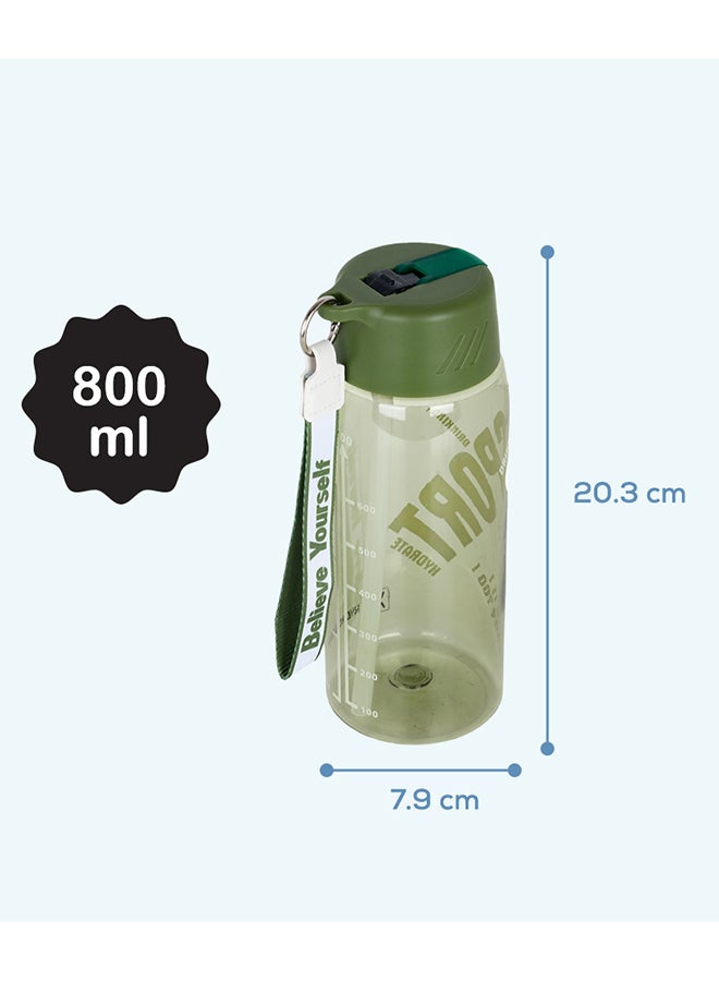 HYDROBREW زجاجة ماء بحبل حمل 800 مل - أخضر - Image 5