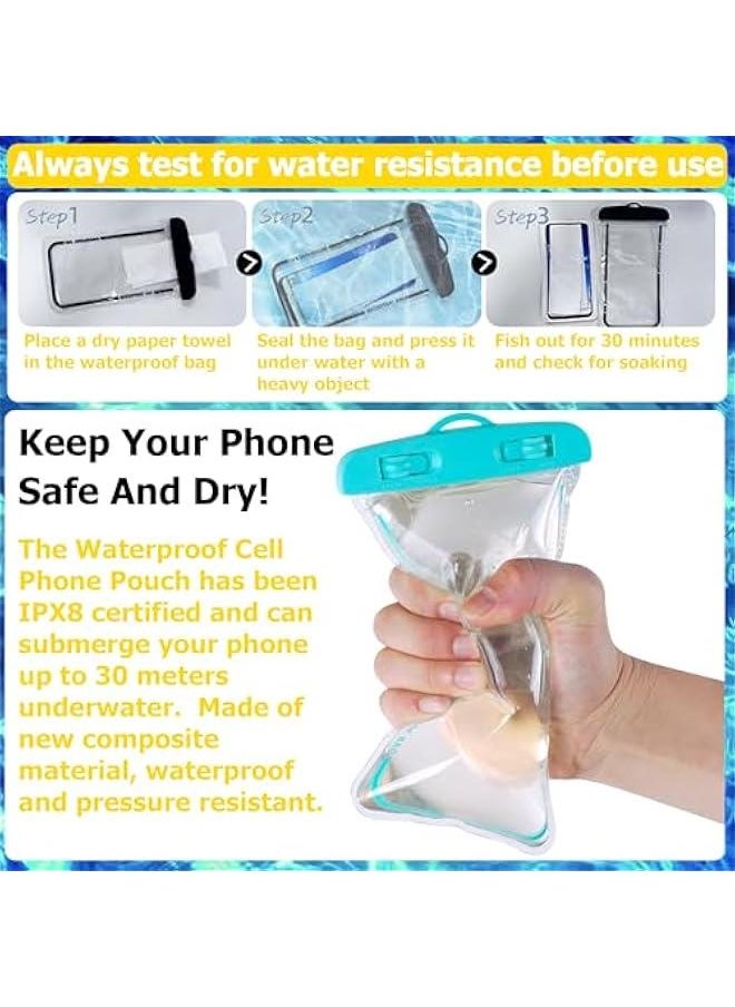 Generic 4 Pack Underwater Waterproof Phone Pouch, IPX8 Waterproof Phone Case with Lanyard, Multicolor Waterproof Case for iPhone 15 14 13 Pro Max Waterproof Phone Bag Must Haves for Hawaii Rowing Boat  - Image 5