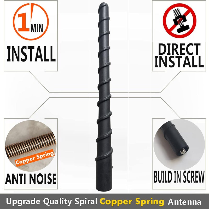 MINILAOMA 7 Inch Flexible Spiral Rubber Antenna for Hyundai Kona and Tucson - Image 5
