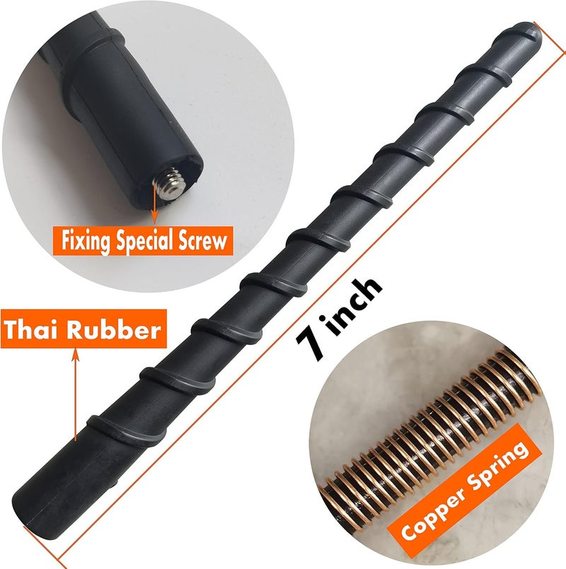 MINILAOMA 7 Inch Flexible Spiral Rubber Antenna for Hyundai Kona and Tucson - Image 2