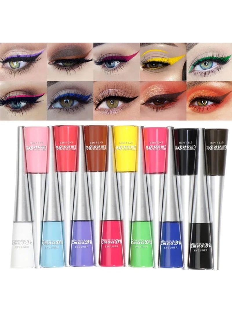 CmaaDu 14 Color Matte Liquid Eyeliner Set Colorful for Women Waterproof Long Lasting Rainbow Pencil Quick Dry Eyes Makeup Kit - Image 2