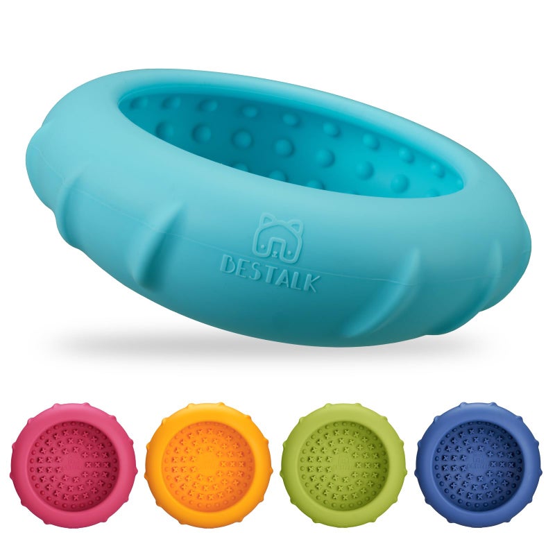 Bestalk Dog Lick Bowl, Bestalk Wobbly Freeze Bowl Enrichment Feeder for Dogs, Anxiety Relief Lick Mat Puzzle Toy for Distraction, BPA Free Silicone, Dishwasher Safe(Teal,S) - Image 1