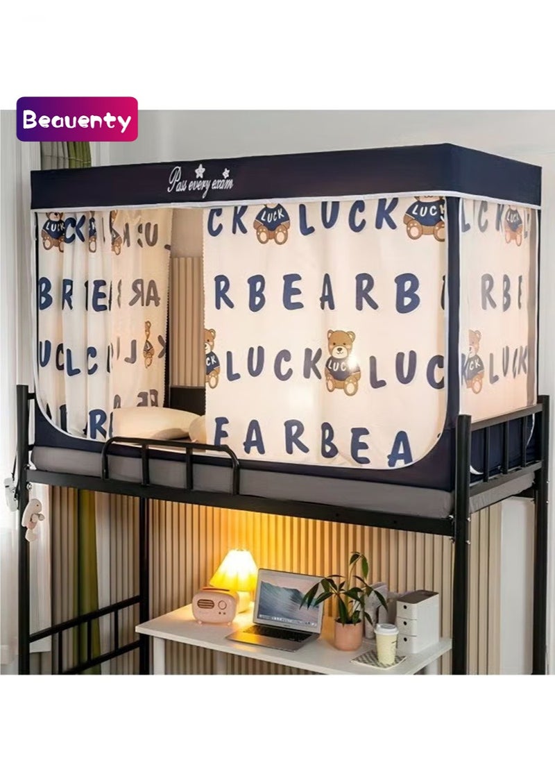 Beauenty Bed Canopy Tents Curtain Blackout Curtain Single Bed Tent Curtain Student Shading Cloth Bed Canopy Mosquito Net Student Sleep Privacy Protection - Image 1