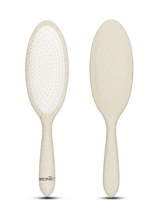 Ikonic Me Padlle Hair Brush IKM 3018 - Eco Concious Pain-Free Detangling, Even Bristle Spacing, Faster Blow Drying, Anti-Static Frizz Control, Travel-Friendly Wet & Dry Use - Sand Beige - Image 2