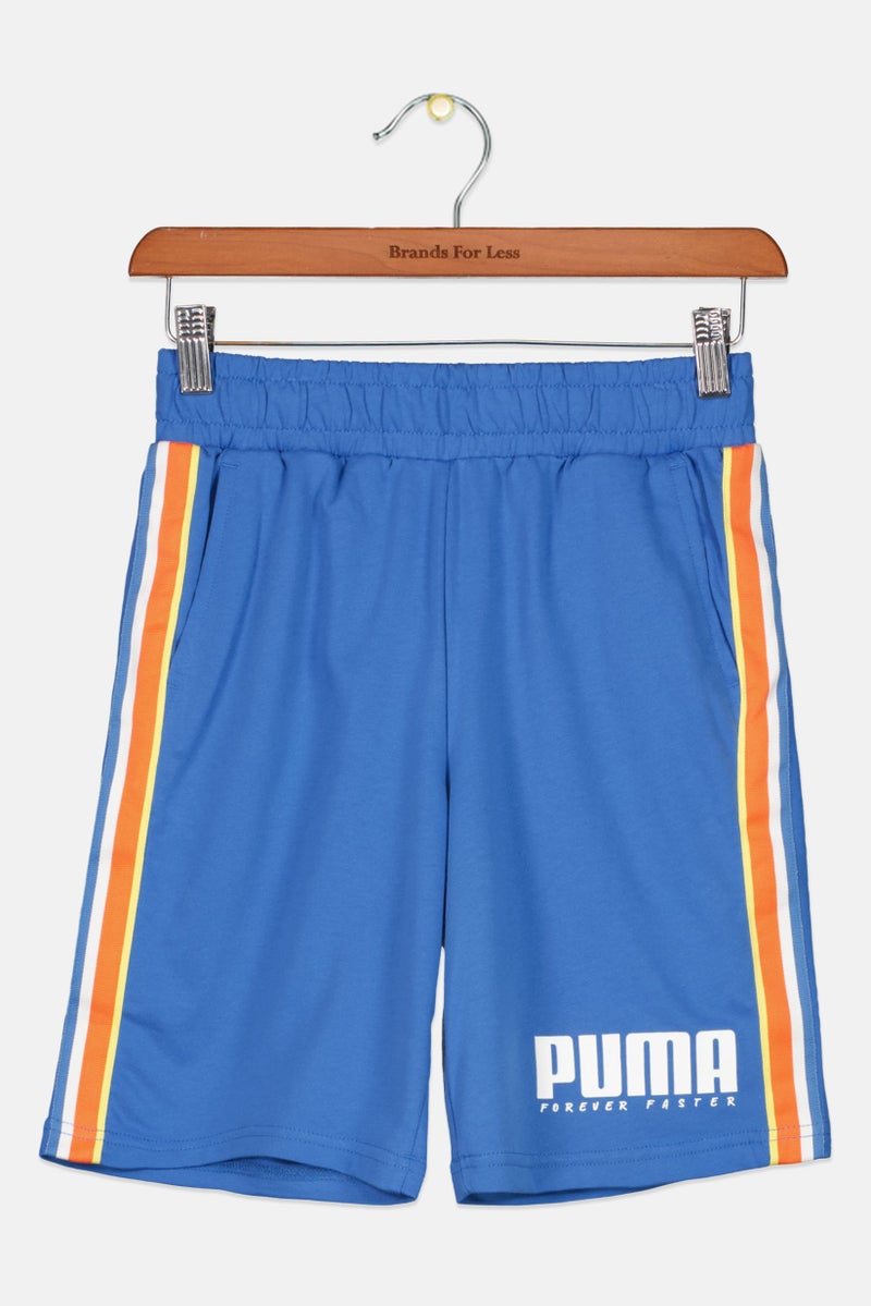 PUMA Kids Boy Sportswear Fit Training Shorts, Light Blue - Image 1