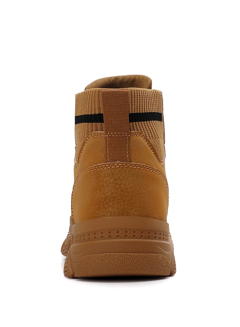 Sky View Boots Men's High Top Ankle Boots Anti-Slip Outdoor Hiking Fashionable Work Shoes - Image 3