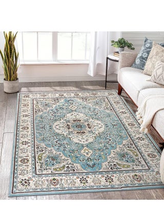 140x200cm Area Rug, Non-Slip Distressed Vintage Persian Oriental Area Rug, Small Accent Throw Low Pile Rugs Floor Carpet for Door Mat Entryway Bedrooms Decor (blue) - pzsku/ZD483AC9353801A85A008Z/45/_/1698373138/3b068eef-b9ae-4672-abe0-6122a7d70682
