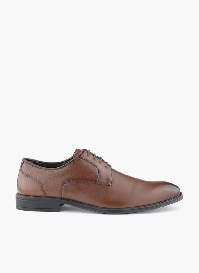 LBL by Shoexpress Men Lace-Up Leather Derby Shoes