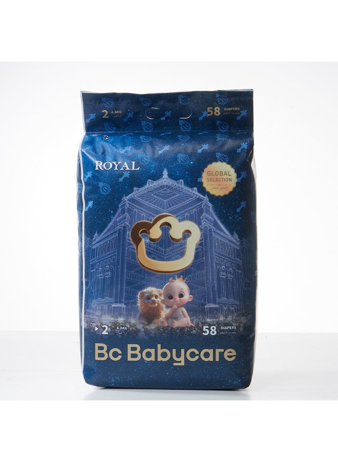 Babycare Babycare - Royal Baby Diapers - Size 2 - 4-8 kg - 58 Pcs  - Image 1