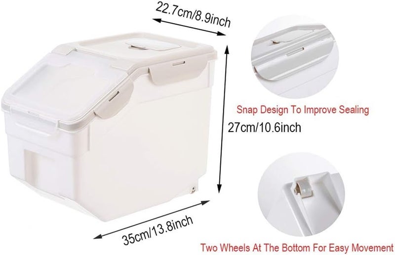 BIPEGE WINIAER Airtight Food Storage Containers, Large Capacity Pet Food Storage Container, Kitchen Pantry Storage Bin for Rice, Cereal, Flour, Snacks - Image 3