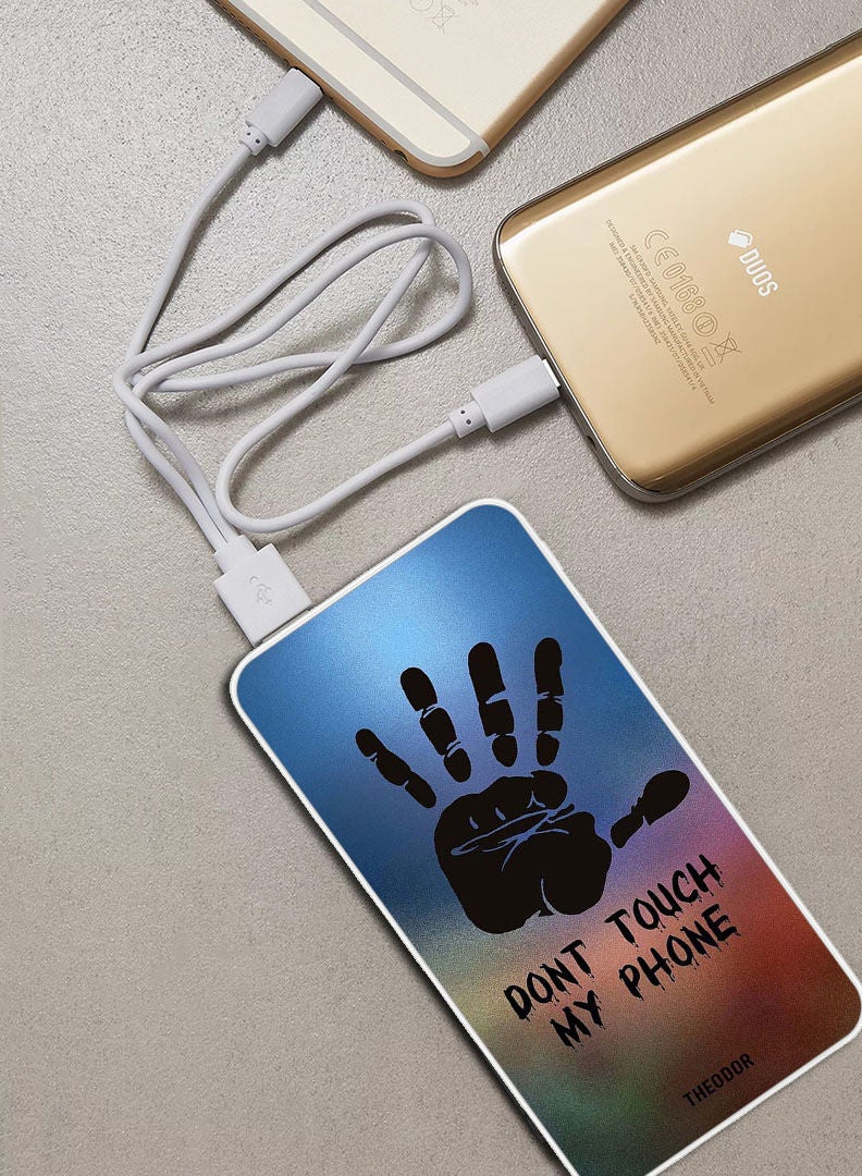 Theodor 10,000 mAh Super Fast Charging Ultra Compact Power Bank with Quick Charge & Power Delivery, Portable Charger For iPhone and Android Dont Touch My Phone Hand - Image 2